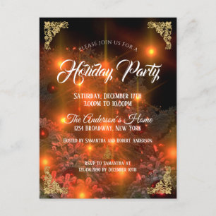 Elegante invitación para fiestas navideñas