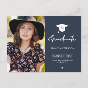 Elegante invitación para graduación de fotos de la