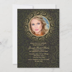 Elegante invitación para graduación de fotos de ma