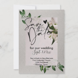Elegante invitación para guardar la fecha