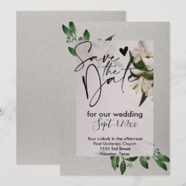 Elegante invitación para guardar la fecha