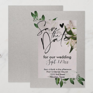 Elegante invitación para guardar la fecha