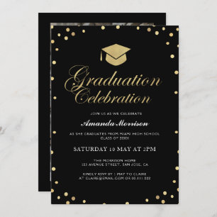 Elegante invitación para una fiesta de graduación