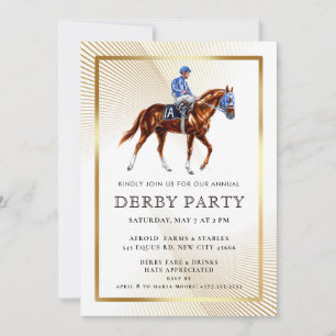 Elegante invitación para una fiesta del Derby de K