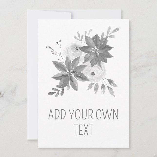 Elegante Invitación Personalizable con Acuarela Pl (Anverso)