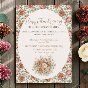 Elegante Invitación Personalizada de Acción de Gra