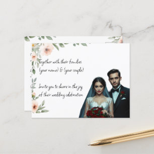 Elegante Invitación personalizada de boda