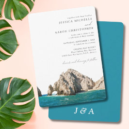 Elegante invitación Personalizado de Cabo Boda