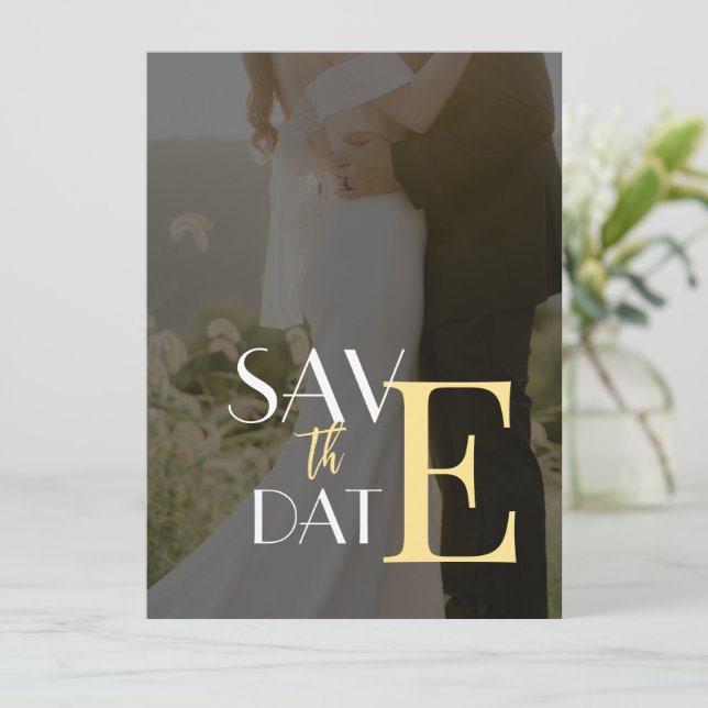 Elegante Invitación Plana Tarjeta de Guardar la Fe (Anverso de pie)
