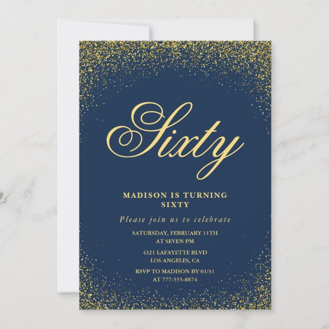 Elegante invitación por 60 años de la Marina de Or (Anverso)