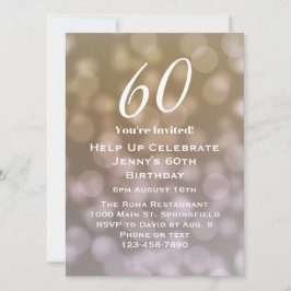 Elegante invitación por su cumpleaños número 60