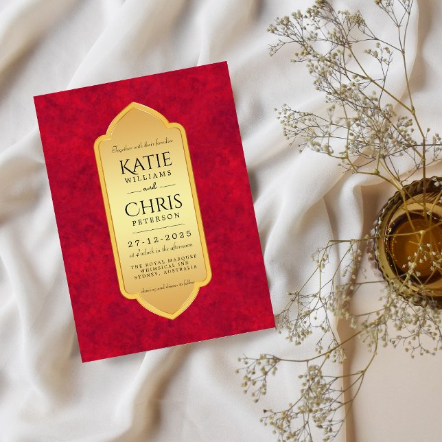 Elegante Invitación real de lujo Crimson (Subido por el creador)