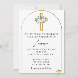 Elegante invitación religiosa