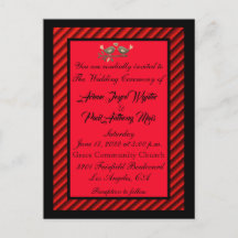 Elegante invitación roja y negra