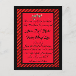 Elegante invitación roja y negra