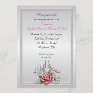 Elegante invitación Rosa