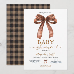 Elegante Invitación Sencilla de Fiesta de Bebé Coq