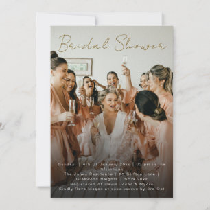 Elegante Invitación Simple de Foto para Despedida