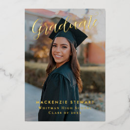 Elegante Invitación simple de Relieve metalizado d