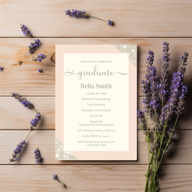 Elegante Invitación simple y moderna de graduación (Subido por el creador)