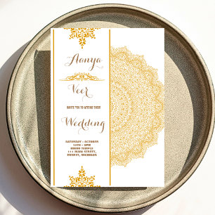 Elegante invitación tradicional a la boda