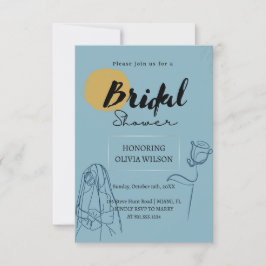 Elegante Invitación Única A La Ducha Bridal