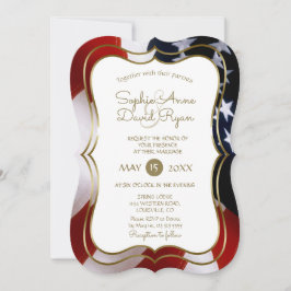 Elegante Invitación única de la Boda de Oro de la 