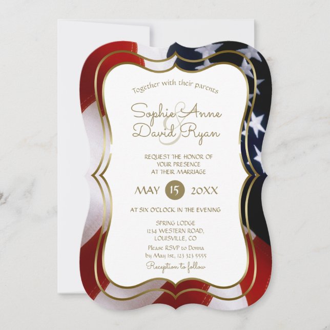 Elegante Invitación única de la Boda de Oro de la  (Anverso)