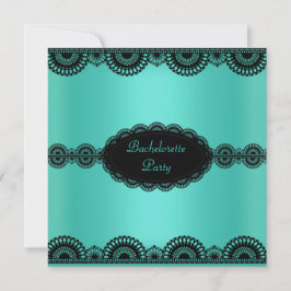 ELEGANTE INVITACIÓN VERDE AZULADA DEL PARTIDO BACH