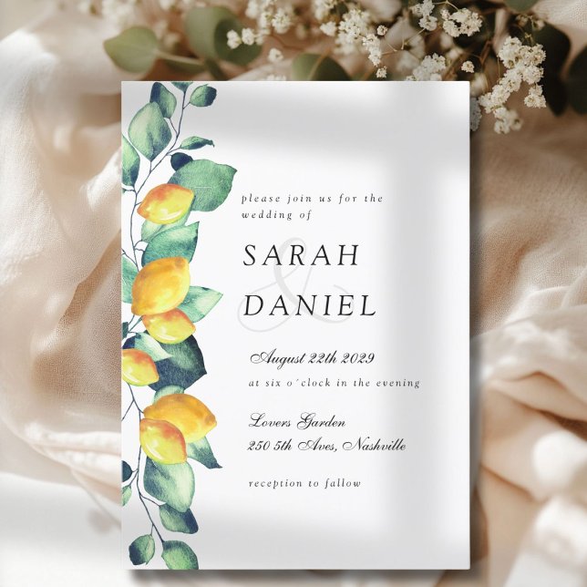 Elegante invitación verde blanco Boda de Toscana (Elegant Toscana Wedding White Green invitation)