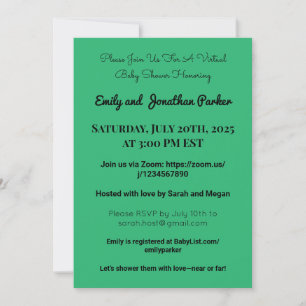 Elegante invitación virtual de Baby Shower
