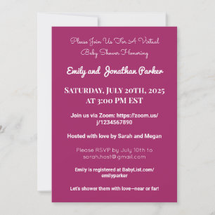Elegante invitación virtual de Baby Shower