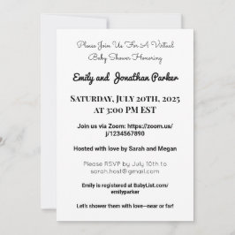Elegante invitación virtual de Baby Shower
