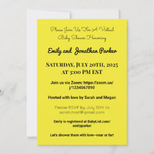 Elegante invitación virtual de Baby Shower