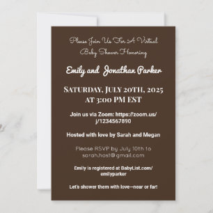 Elegante invitación virtual de Baby Shower