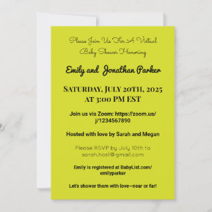 Elegante invitación virtual de Baby Shower