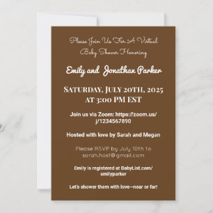 Elegante invitación virtual de Baby Shower
