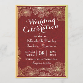 Elegante Invitaciones a la ducha de la Boda Floral