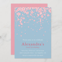 Elegante invitaciones de 2º cumpleaños Floral Pink