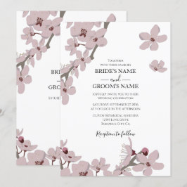 Elegante Invitaciones de Boda de Cerezo Floral