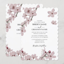 Elegante Invitaciones de Boda de Cerezo Floral