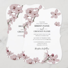 Elegante Invitaciones de Boda de Cerezo Floral