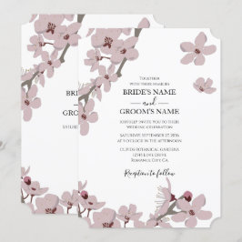 Elegante Invitaciones de Boda de Cerezo Floral