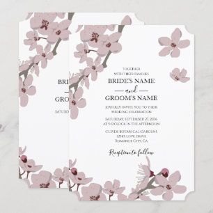 Elegante Invitaciones de Boda de Cerezo Floral