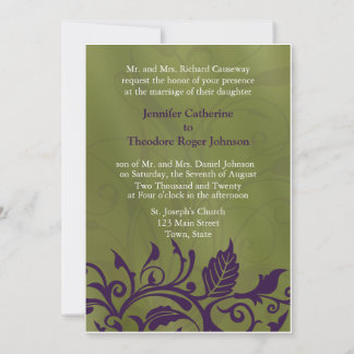 Elegante Invitaciones de Boda Diseño Floral