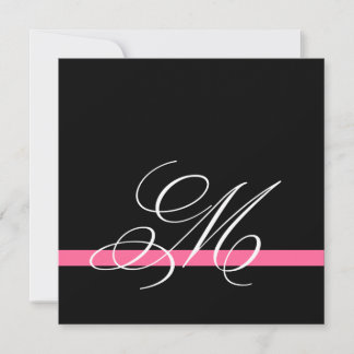 Elegante Invitaciones de Boda en Monograma Swirl