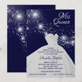 Elegante Invitaciones de Guiso Blanco de Quinceañe