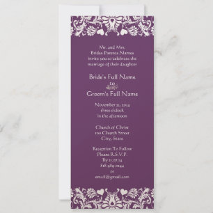 Elegante invitaciones de matrimonio para damasco d