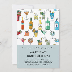 Elegante invitaciones para el 100 aniversario Cock