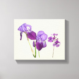 Elegante iris morado caliente flores arte digital 